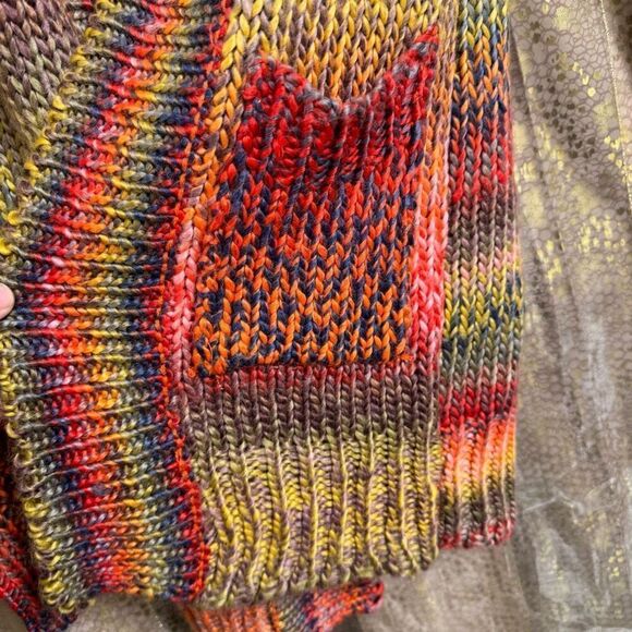 Ashley By 26 International Boho Rainbow Yarn Cardigan Sweater Small NWT - Picture 4 of 7
